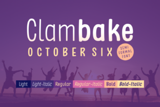 Clambake October Six: A Modern Sans Serif Font for Scroll-Stopping Campaigns