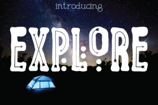 Explore Font: A Decorative Typeface with Arrow Details