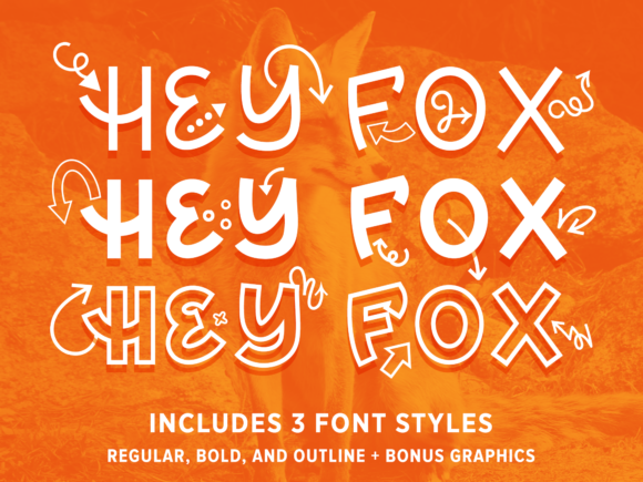 Hey Fox Trio: A Playful Sans Serif Font for Digital Brands