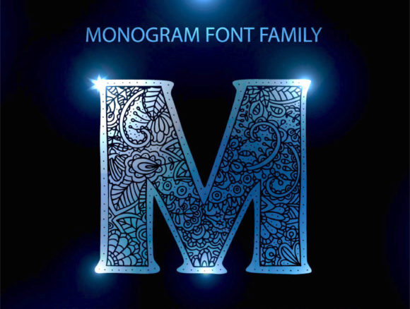 Monogram Font Family: Elegant Display Typography for Editorial Design
