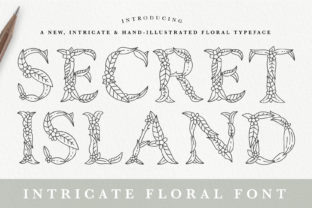 Secret Island Font: A Hand-Illustrated Display Typeface for Small Business Branding